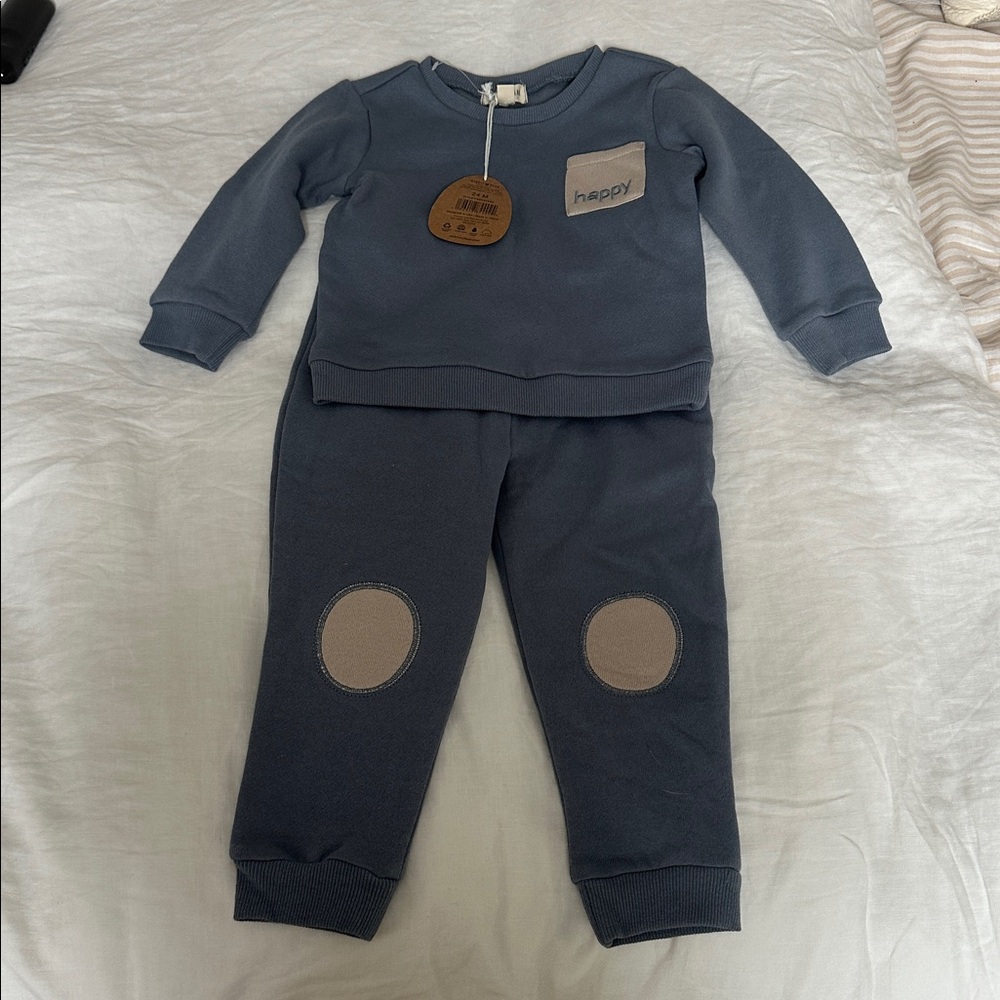 NWT Organic Happy Sweat Set